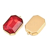 304 Stainless Steel & Glass Pendants STAS-G398-27G-02-2