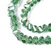 Electroplate Transparent Glass Beads Strands GLAA-N021-4mm-27-4