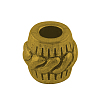 Tibetan Style Alloy Barrel Large Hole European Beads TIBEB-5412-AG-LF-1
