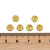 Brass Rhinestone Spacer Beads RSB028NF-02G-4