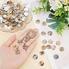 400Pcs Shell Flat Round Charms BSHE-GO0001-02-3