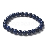 Natural Lapis Lazuli Bead Stretch Bracelets X-BJEW-K212-B-047-3