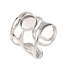 304 Stainless Steel Cuff Ring Components SA-CBA76C4-02P-01-1