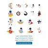 Craftdady 36Pcs 18 Styles Baking Painted Alloy Pendants FIND-CD0001-03-8