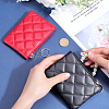 2Pcs 2 Colors Rhombus Pattern PU Leather Zip Pouches ABAG-CP0001-05-3
