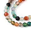 Natural Multi-Color Agate Beads Strands G-T143-02-3