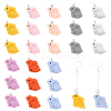 CHGCRAFT 24Pcs 8 Colors Opaque Resin Pendants RESI-CA0001-55-1