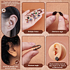 10Pcs 304 Stainless Steel Vortex Cuff Earrings EJEW-UN0002-76MC-4