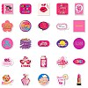 50Pcs Paper Waterproof Stickers PW-WGBC00F-01-4