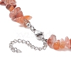 Natural Carnelian Chips Beaded Necklaces NJEW-JN04275-05-5