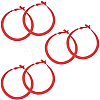 3 Pairs Spray Painted Alloy Hoop Earrings EJEW-SP0001-21C-1