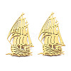 201 Stainless Steel Boat Lapel Pin JEWB-N007-123G-2