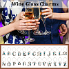 Brass Wine Glass Charms AJEW-GA00015-6