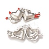 Rack Plating Alloy Enamel Pendants PALLOY-P291-08P-02-1