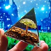 Orgonite Pyramid with Tree Resin Energy Generators PW-WG52F5B-18-1