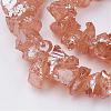 Electroplated Natural Quartz Crystal Bead Strands G-F336-06-3