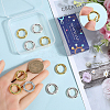 12Pcs 2 Colors Brass Spring Gate Rings KK-SC0008-03-3