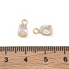 Brass Pave Clear Cubic Zirconia Charms CU-CBAD360-01G-01-3