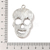 Day of the Dead Ornaments Tibetan Style Alloy Sugar Skull Pendants TIBEP-22828-AS-NR-3