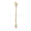 Brass Micro Pave Clear Cubic Zirconia Chain Extender KK-G491-52B-G-1