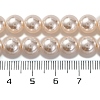 Baking Painted Pearlized Glass Pearl Round Bead Strands PEAR-H019-02C-02-4