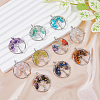 HOBBIESAY 10Pcs 10 Styles Natural & Synthetic Mixed Gemstone Chip Pendants G-HY0001-19-3