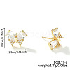 Shiny and Simple Brass Butterfly Stud Earrings FT0122-2-1