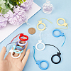 Gorgecraft 16Pcs 8 Colors Silicone Mobile Phone Finger Rings AJEW-GF0008-54-3