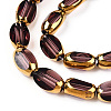 Electroplate Opaque Color Glass Beads Strands X-EGLA-Q127-A01-02I-3