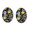 Flatback Glass Cabochons GGLA-WH0034-05-4