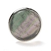 Natural Fluorite Round Adjustable Rings RJEW-K371-09S-22-3