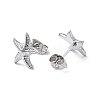 Non-Tarnish 304 Stainless Steel Starfish Stud Earrings for Women EJEW-I285-06P-2