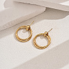 Stylish Stainless Steel Geometric Ring Stud Earrings for Daily Wear OR2437-1-7