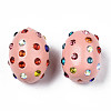 Polymer Clay Rhinestone Beads RB-T017-32G-2