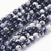 Synthetic Ocean White Jade Bead Strands G-J350-8mm-05-1