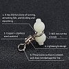 SUPERFINDINGS 100Pcs 2 Styles Luminous 304 Stainless Steel Fishing Rolling Swivels FIND-FH0001-83-2