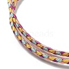 Polyester Cord Braided Necklace Makings MAK-L043-03G-20-2