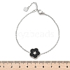 304 Stainless Steel Cable Chain Charm Bracelets for Women BJEW-U024-04P-03-5