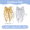 4Pcs 2 Colors Cloth Bowknot Hair Barrettes PHAR-FH0001-08-2