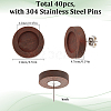 40Pcs Wooden Stud Earring Findings FIND-SC0008-96B-2