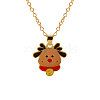 Christmas Alloy Enamel Pendant Necklaces FS-WGA5363-12-1