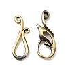 Brass Hook Clasps KK-G323-11AB-RS-1