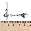 Snake 316 Surgical Stainless Steel Dangle Belly Button Rings EJEW-G416-11AS-5