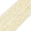 Electroplate Glass Beads Strands GLAA-Q105-03-04-1
