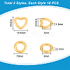Unicraftale 20Pcs 2 Style 304 Stainless Steel Linking Ring STAS-UN0045-88-4