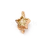 Brass Cubic Zirconia Star Connector Charms KK-Z084-11G-05-1