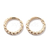 Brass Twist Hoop Earrings KK-M102-41G-1