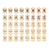 40Pcs 10 Styles Alloy Rhinestone Connector Charms FIND-TA0002-01-19