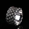 Knitted Textured 304 Stainless Steel Finger Rings FS-WG9203F-04-1