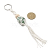 Waxed Cotton Cord Braided Macrame Pouch Empty Stone Holder for Pendant Keychain Making KEYC-JKC00536-3